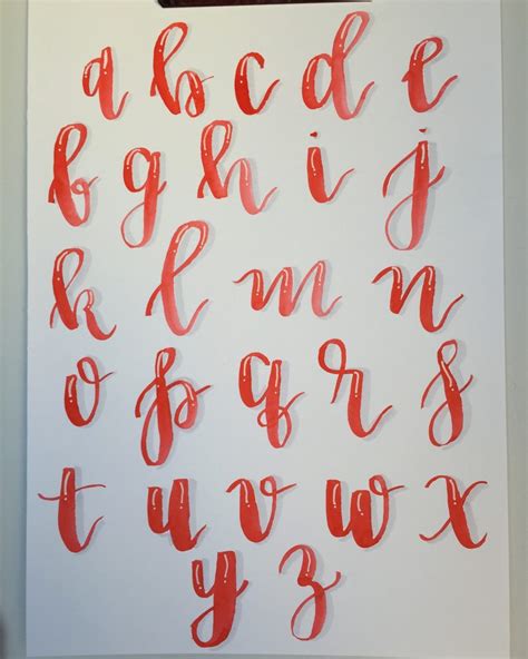 Calligraphy Alphabet Chart