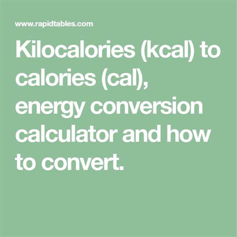 Calorie to Kilocalorie Calculator: Convert Your Diet with Confidence