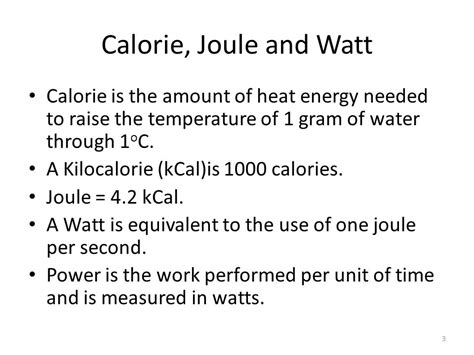 Calories in a Watt: Uncovering the Energy Dynamics