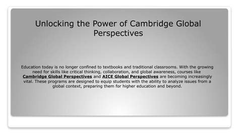 Cambridge Graduate Courses: Unlocking a World of Intellectual Growth
