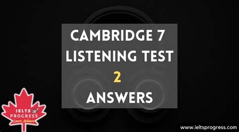 Cambridge Ielts 7 Listening Answers Doc