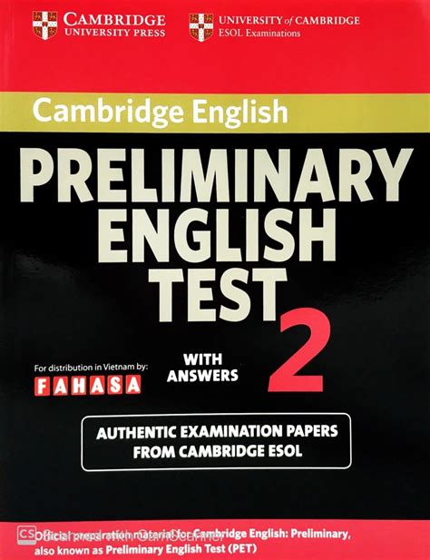 Cambridge Preminilary English Test 2 With Answers Epub