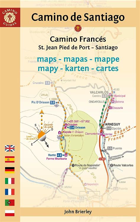 Camino de Santiago Maps St Jean Pied de Port Santiago de Compostela Camino De Santiago Map Guides Kindle Editon