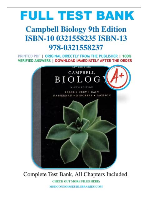 Campbell and reece biology test bank Ebook PDF