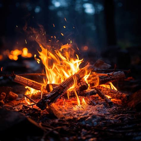 Campfire Woods: Illuminating the Night with Nature's Embrace