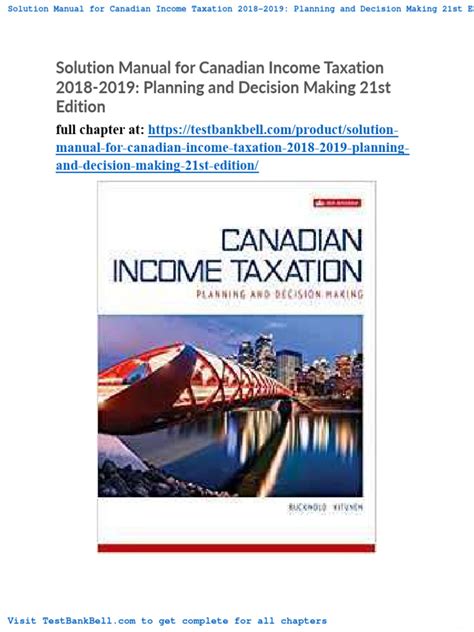 Canadian Income Taxation Solution Manual Beam Ebook Kindle Editon