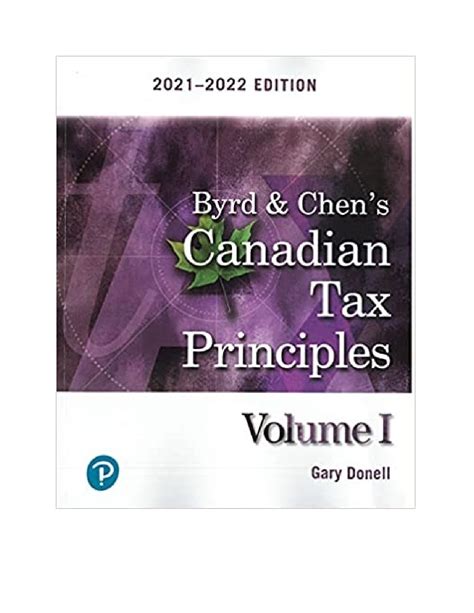 Canadian tax principles byrd chen Ebook Epub