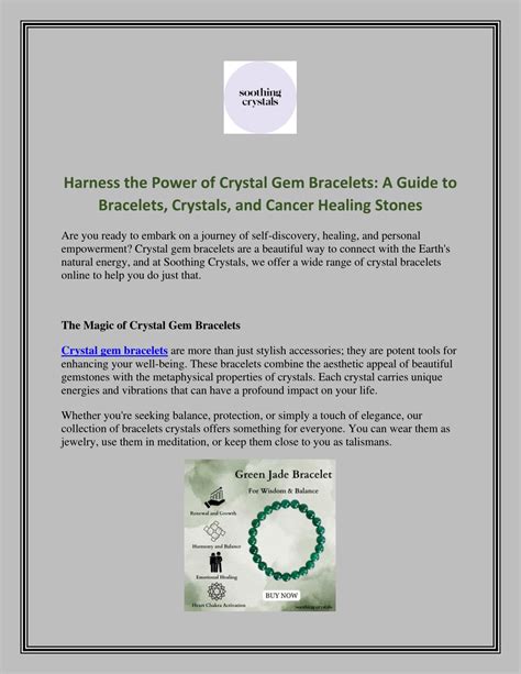 Cancer Crystals: A Comprehensive Guide to Harnessing Nature's Power