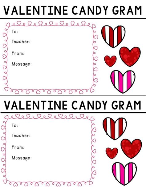 Candy Gram Template Free