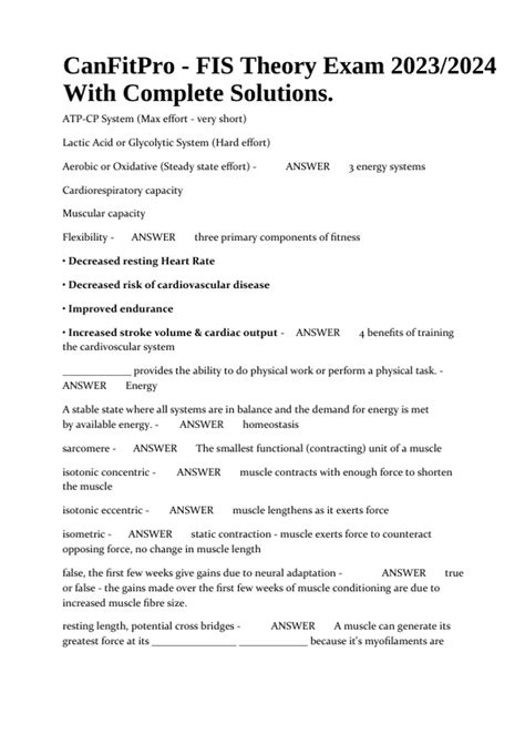 Canfitpro Fis Exam Answers Doc