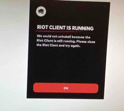 Cannot Uninstall League of Legends: Riot Client Still Running