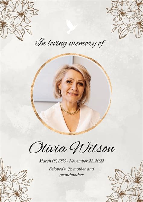 Canva Obituary Template