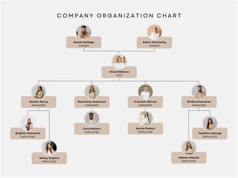 Canva Organizational Chart Template