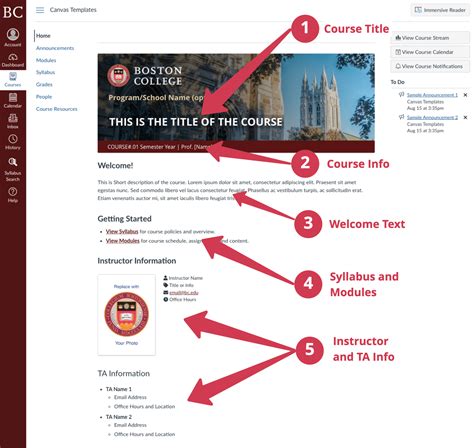 Canvas Home Page Template