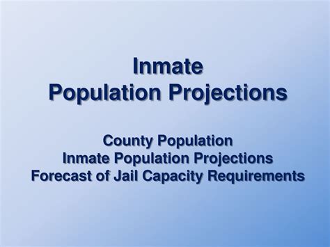 Capacity and Inmate Population