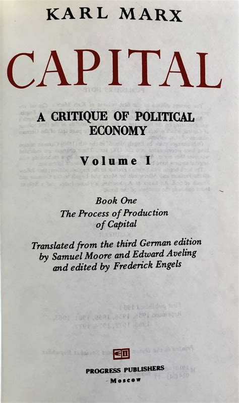 Capital A Critique of Political Economy translated from the Fourth German Edition by Eden and Cedar Paul Two volumes Doc