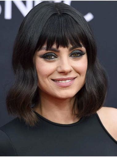 Capless 14" Wavy Shoulder Length Bobs Mila Kunis Wigs