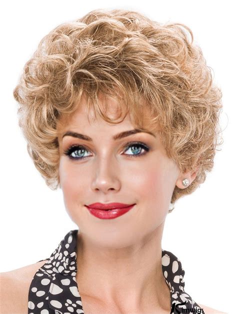 Capless Curly 8" Short Classic Ladies Wig