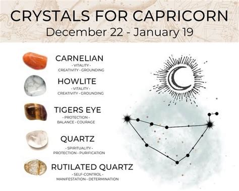 Capricorn Crystals: A Comprehensive Guide to the Gems of the Earth Sign