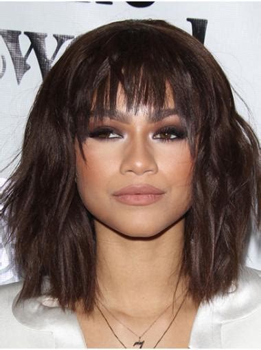 Captivating Capless 14" Wavy Shoulder Length Bobs: Zendaya Wigs That Stun