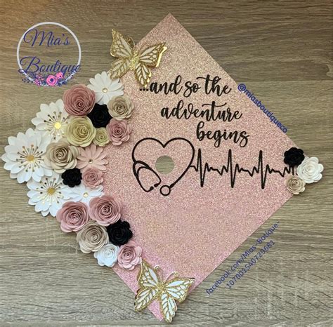 Captivating Grad Cap Ideas with Floral Flourishes