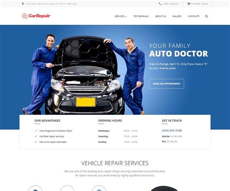 Car Repair Website Template
