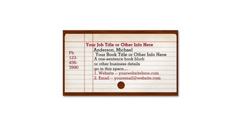 Card Catalog Author Card