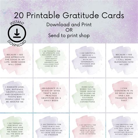 Card Set Gratitudes PDF