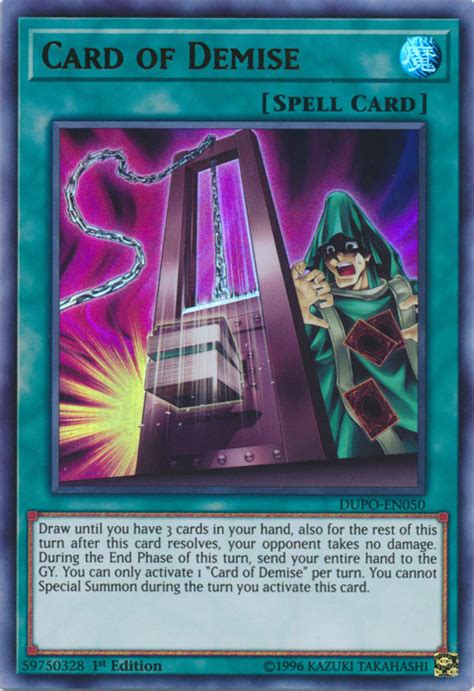 Card of Demise & Gravekeepers: A Synergistic Alliance in Yugioh