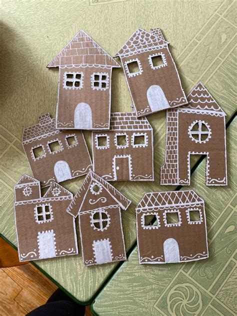 Cardboard Gingerbread House Template