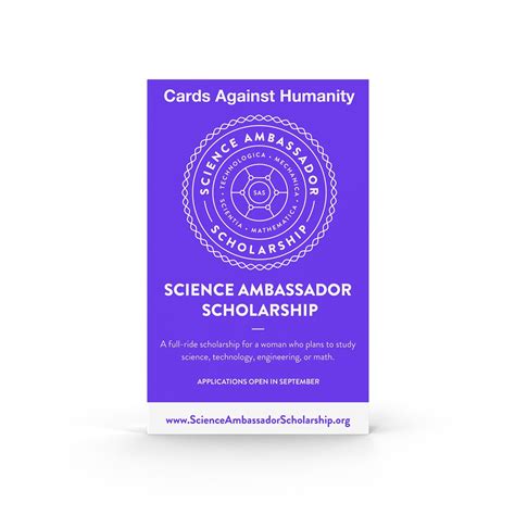 Cards Against Humanity Science Ambassador Scholarship: A Fund for the Future of Science