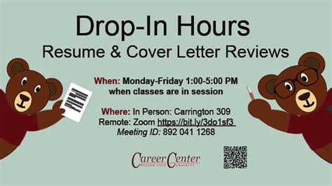 Career Center Drop In Hours