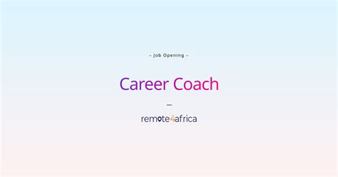 Career Coach Jobs Remote