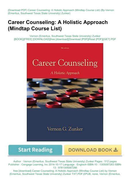 Career Counseling A Holistic Approach MindTap Course List Kindle Editon