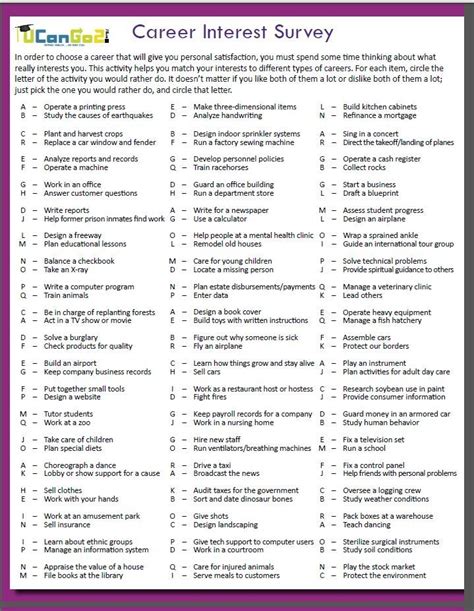 Career Interest Survey for High School Students: Explore Your Passions and Chart Your Career Path