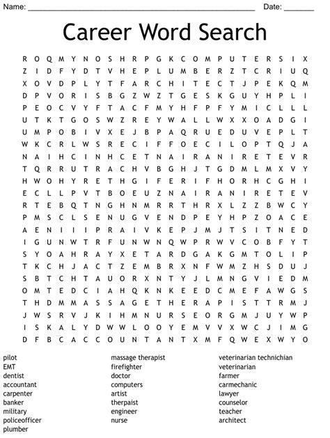 Career Word Search Answer Key Epub