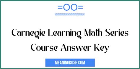 Carnegie Learning Math Answer Key Course 2 Doc