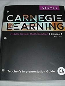 Carnegie Learning Volume 1 Answer Kindle Editon