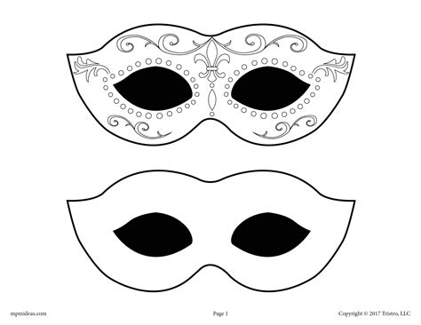 Carnival Mask Template