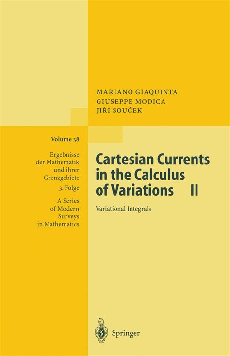 Cartesian Currents in the Calculus of Variations II Variational Integrals 1st Edition PDF