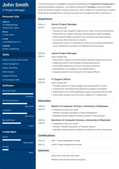 Cascade Resume Template