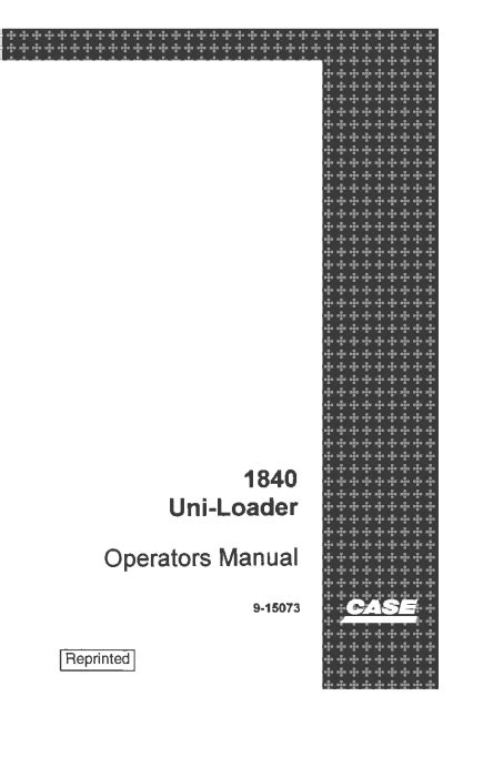 Case 1840 Uni Loader Service Manual Ebook Reader