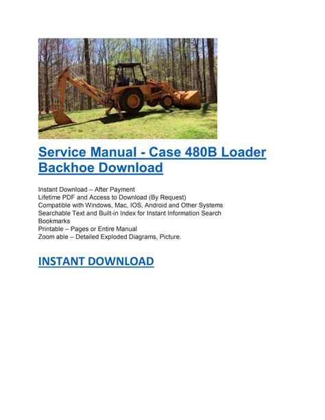 Case 480b backhoe service manual Ebook Doc