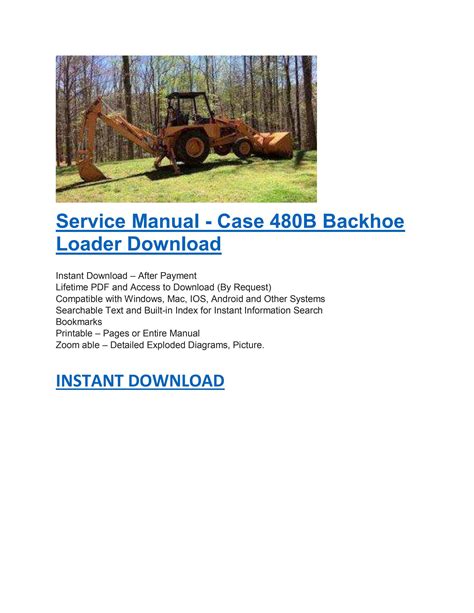 Case 480b backhoe service manual Ebook Doc