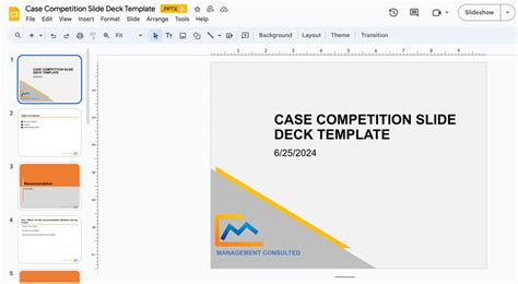Case Competition Slide Deck Template