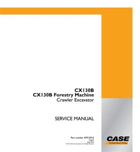 Case Cx130 Service Manual Ebook PDF