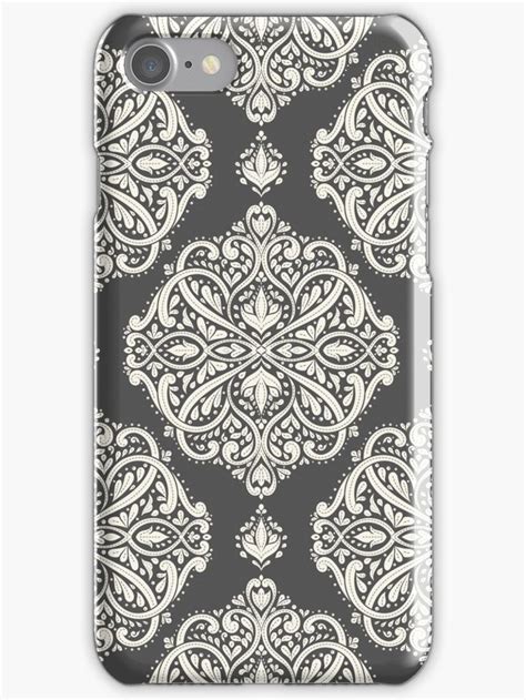 Case Damask Vintage Pattern Black Doc