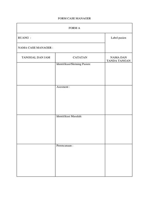 Case Management Template