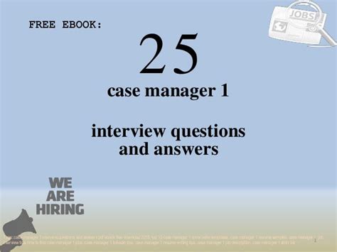 Case Manager Interview Questions And Answers PDF