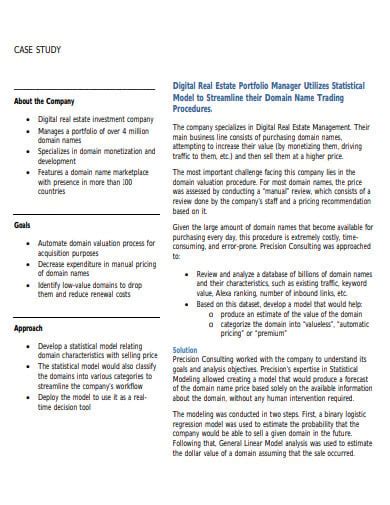 Case Study 1: Industrial Real Estate